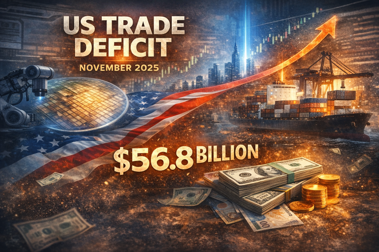 US trade deficit widens to $56.8 billion, far exceeding $43.4B forecast